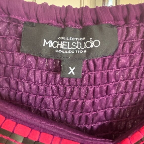 Beautiful Purple Chiffon dress with beaded bust - Picture 8 of 11